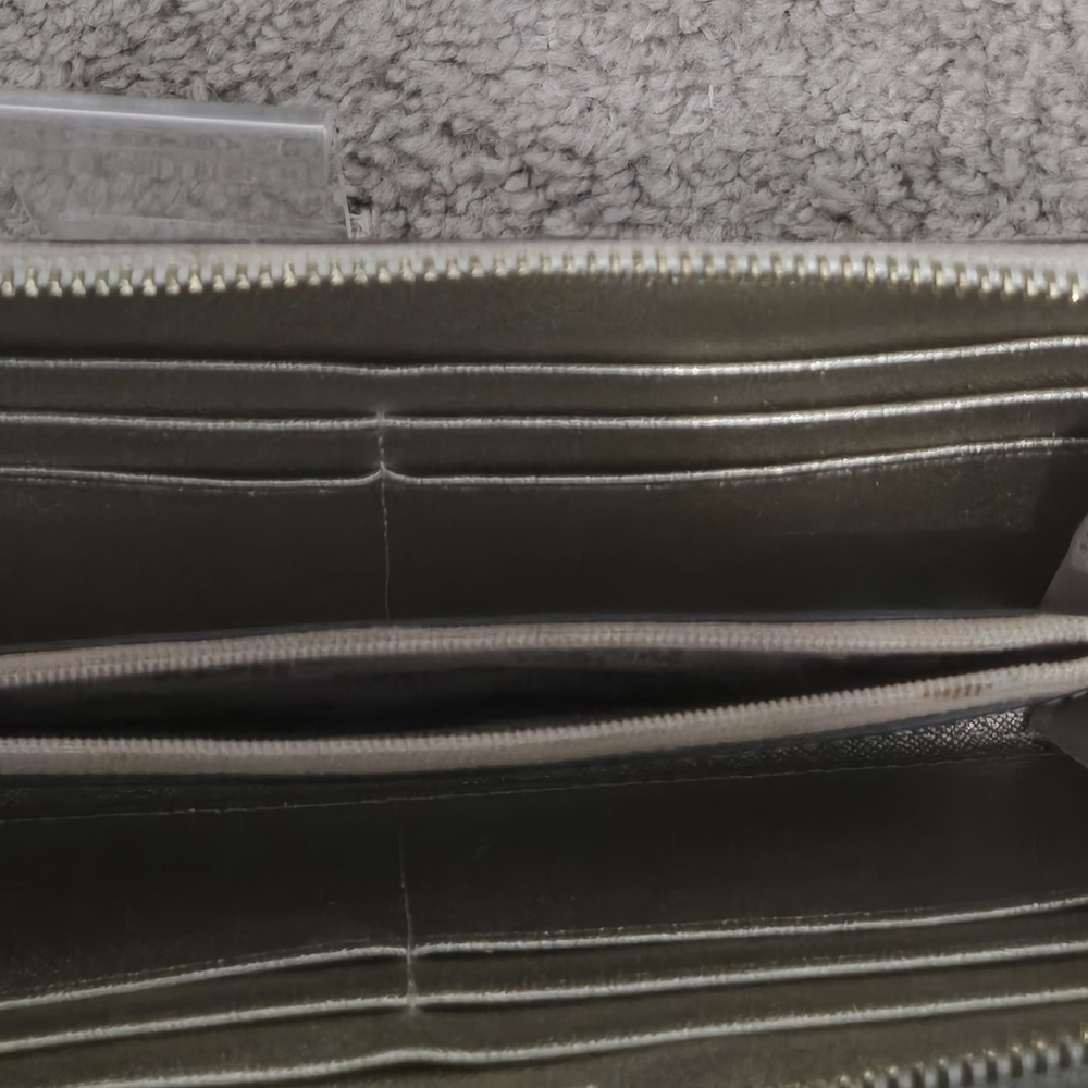 Michael Kors Gray and Gold Wallet with Signature MK Monogram - Picture 7 of 9